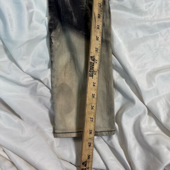 Custom Reverse Tie Dye American Eagle Super Stretch Jeans Size 4 Short - Picture 13 of 13